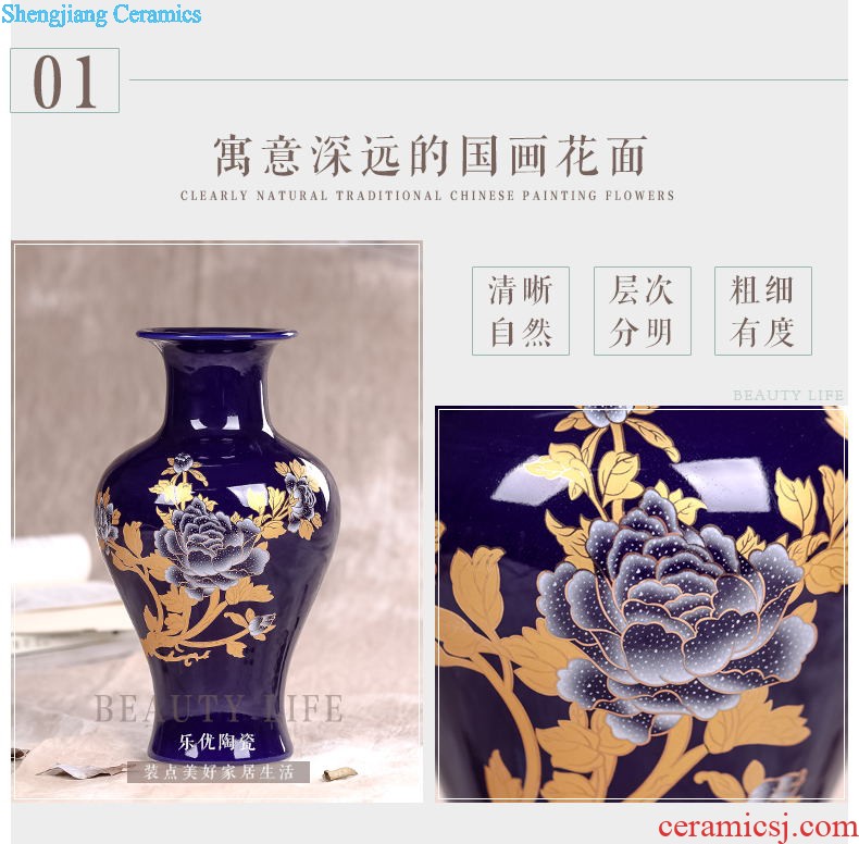 Jingdezhen ceramics designer galloping brush pot furnishing articles retro creative home sitting room adornment desktop decoration