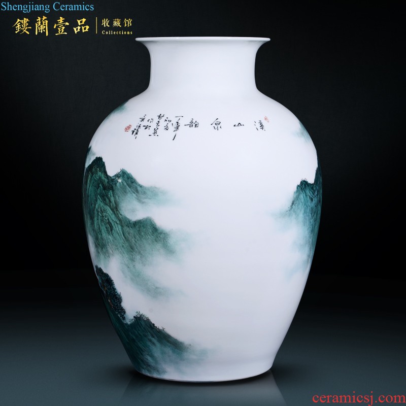 Jingdezhen blue and white vase painting of flowers and big Chinese pottery and porcelain imitation qing qianlong sitting room bedroom home furnishing articles