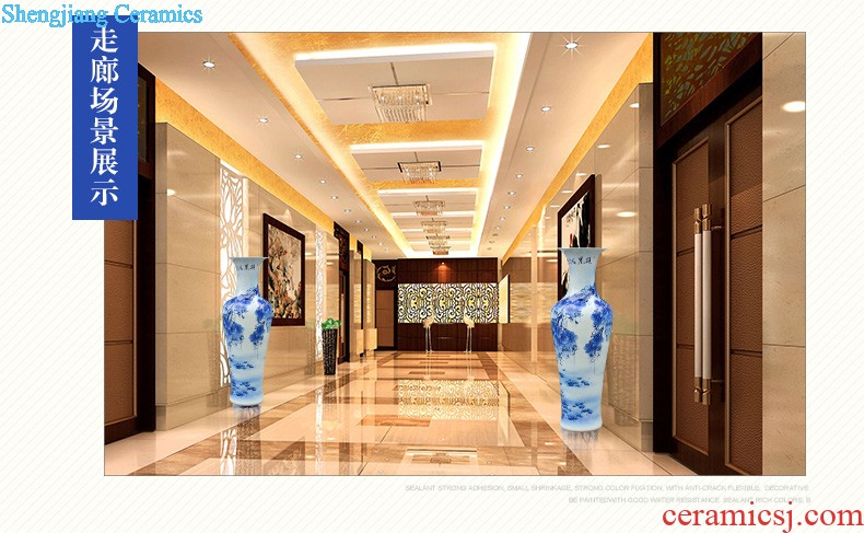 Jingdezhen ceramics China red tie up branches of large vases, modern home sitting room place hotel hc - 073