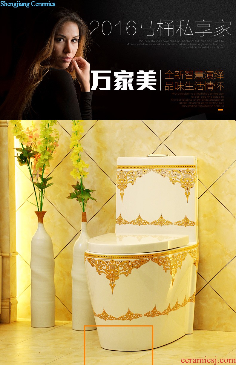 M beautiful European art ceramic toilet stage basin sink lavatory basin that wash a face Fangyuan fruit-green glaze