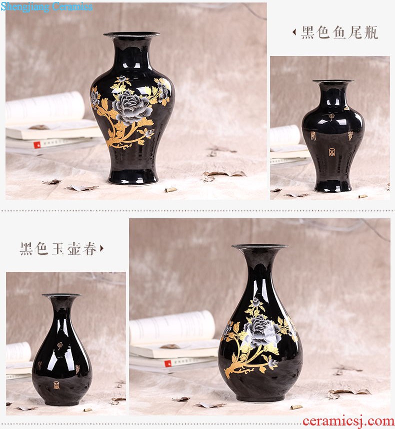 Jingdezhen ceramics designer galloping brush pot furnishing articles retro creative home sitting room adornment desktop decoration