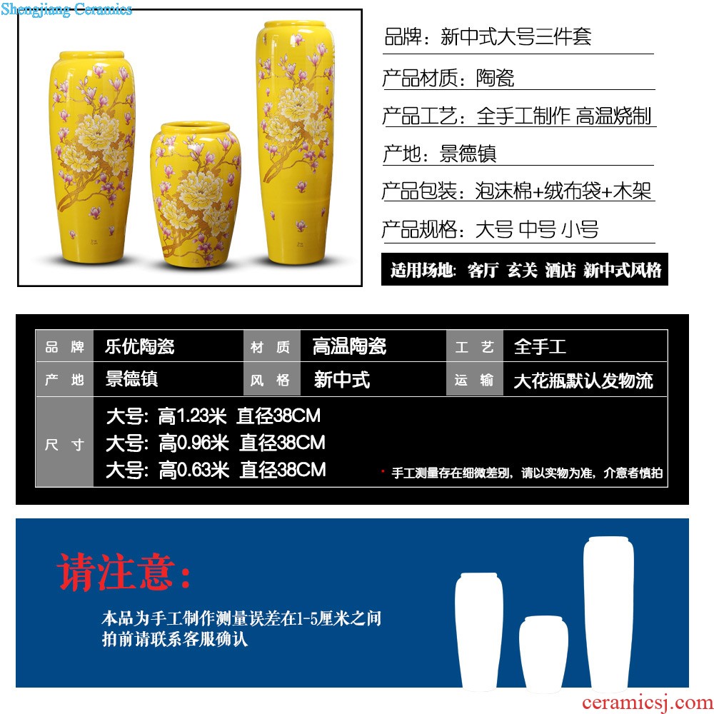 Jingdezhen ceramics hand-painted pastel landscape vases, flower arranging shan thorn Chinese style household TV ark furnishing articles