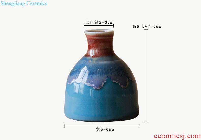 Jingdezhen porcelain pot hand-painted scenery zen model metal accessories decorative crafts vase furnishing articles sitting room