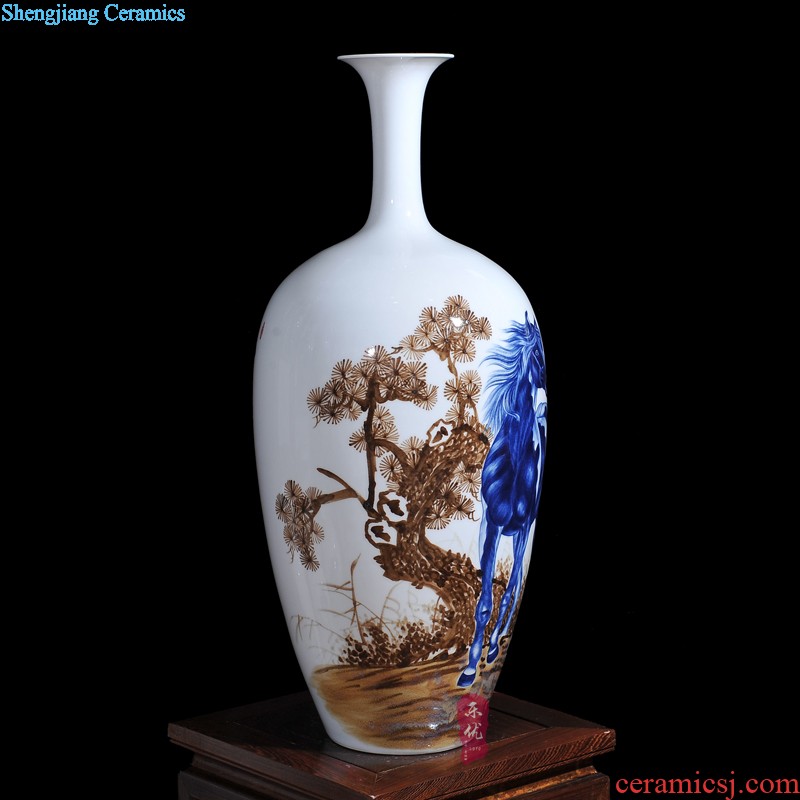 Jingdezhen ceramics vases, antique blue and white porcelain painting of flowers and general storage tank household craft ornaments furnishing articles