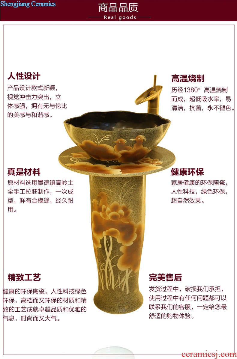 Koh larn, qi of jingdezhen ceramic art basin mop mop pool glaze ChiFangYuan mop pool fire lotus 35 cm diameter