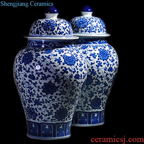 Light modern european-style luxury ceramic vase American model room household soft adornment furnishing articles sitting room dry flower arranging flowers