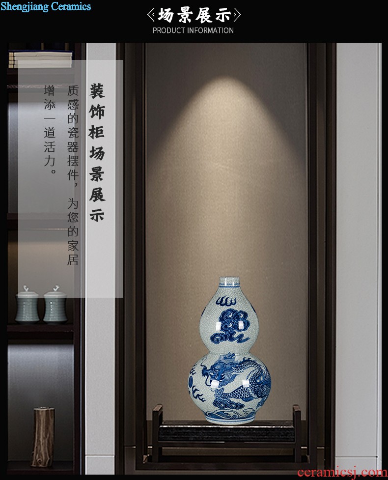 Jingdezhen ceramics POTS red apple storage tank is a thriving business place large sitting room adornment marriage