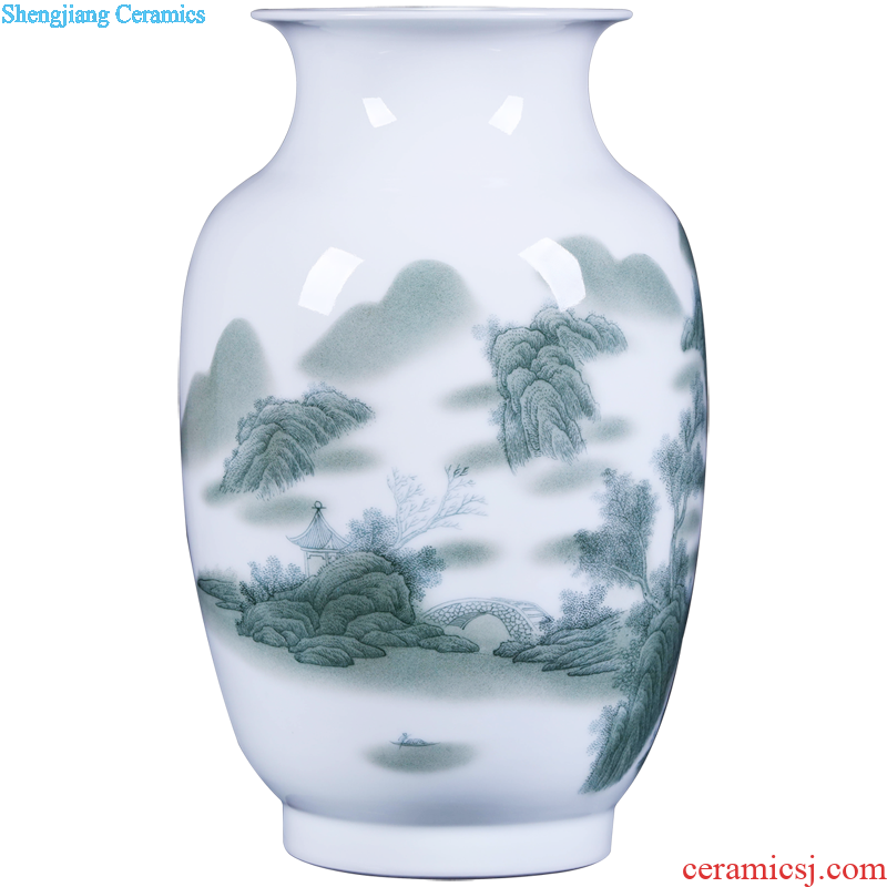 Jingdezhen ceramics Hollow out the vase flower arranging Chinese contemporary sitting room porch decoration craft porcelain furnishing articles