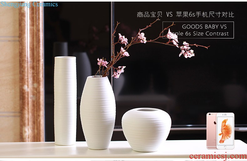 Ins Nordic face flower implement ceramic vases, flower arrangement sitting room studio art store home furnishing articles