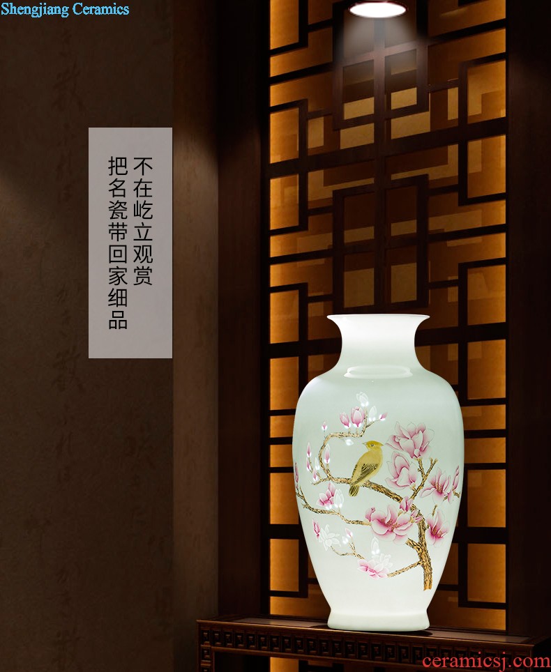 F001 jingdezhen ceramics China red tail bottle of large vase hotel furnishing articles sitting room adornment handicraft