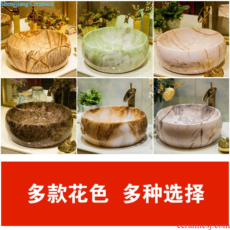 Koh larn, qi stage basin ceramic lavabo gold craft art basin Jin Jian lavatory elliptical European toilet