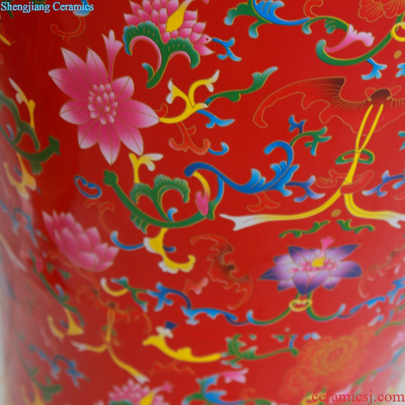 Master of jingdezhen ceramics vase furnishing articles hand-painted pastel Chinese rich ancient frame sitting room adornment ornament gift giving