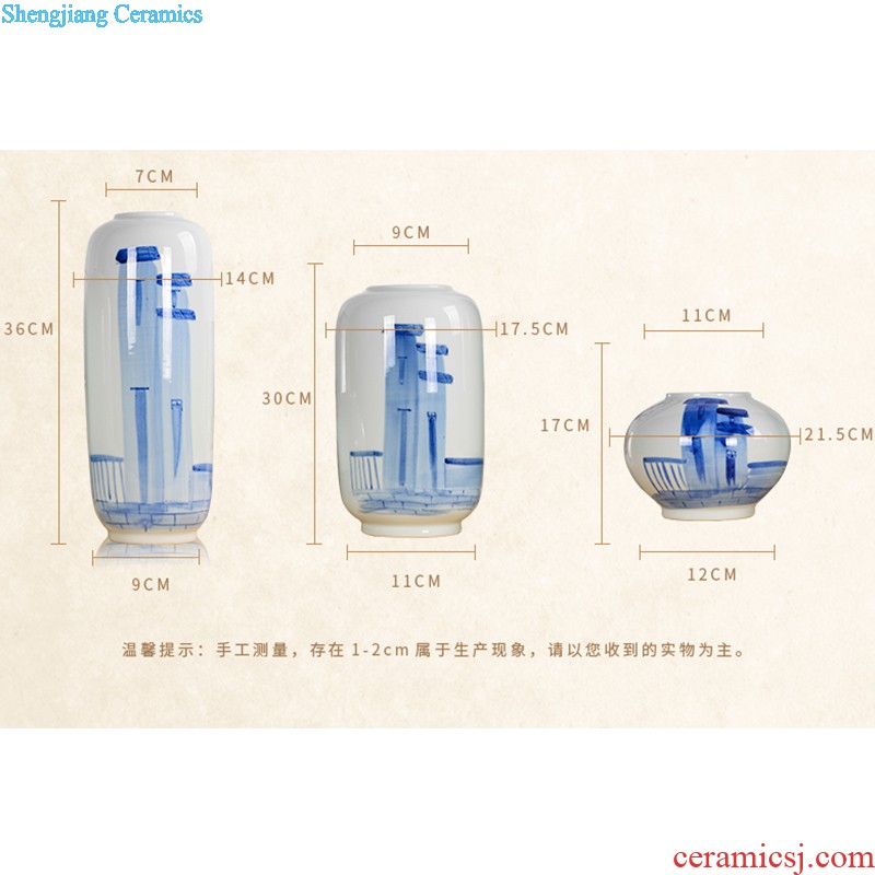 Jingdezhen ceramics hollow out of blue and white porcelain vases, flower arrangement modern furnishing articles aj60 sitting room of Chinese style household decorations