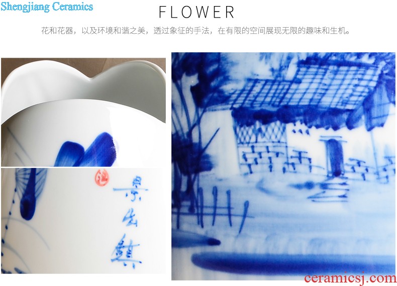 Classic blue and white porcelain vase cb32 jingdezhen ceramics sitting room adornment is placed the general tank storage tank caddy