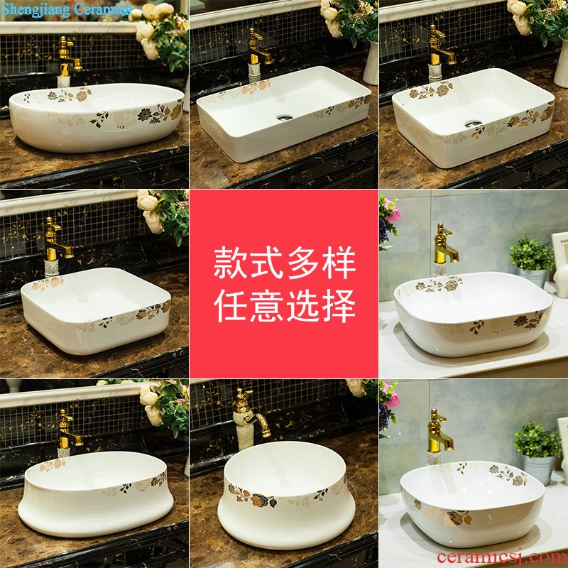 Koh larn tile neat package mail archaize of jingdezhen ceramic art basin of the basin that wash a face lavatory basin A045 on stage