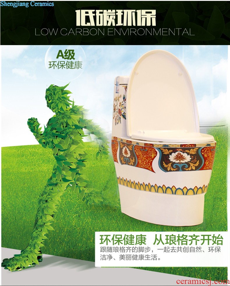 Koh larn, qi stage basin sink ceramic sanitary ware art basin washing a face of the basin that wash a face oval peony pollen