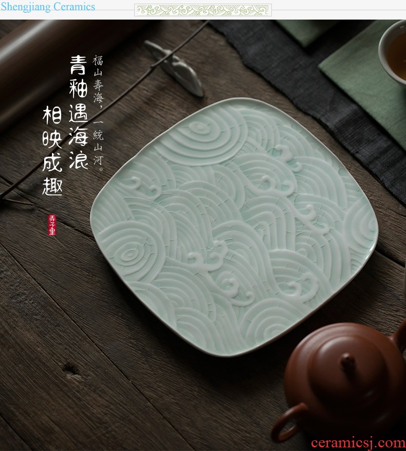 Get fair in hand-painted suit color glaze cup and a cup of tea sea jingdezhen ceramic kung fu tea tea table with zero