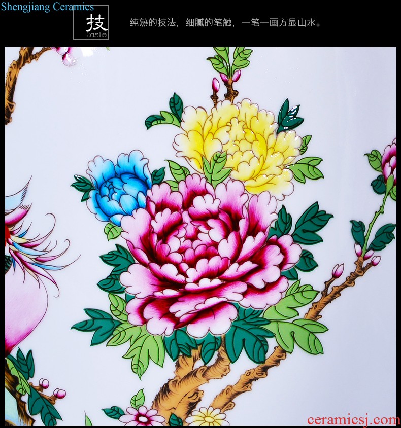 Jingdezhen ceramics vase hand-painted large gulp of new Chinese style household adornment porcelain vases, flower arranging furnishing articles