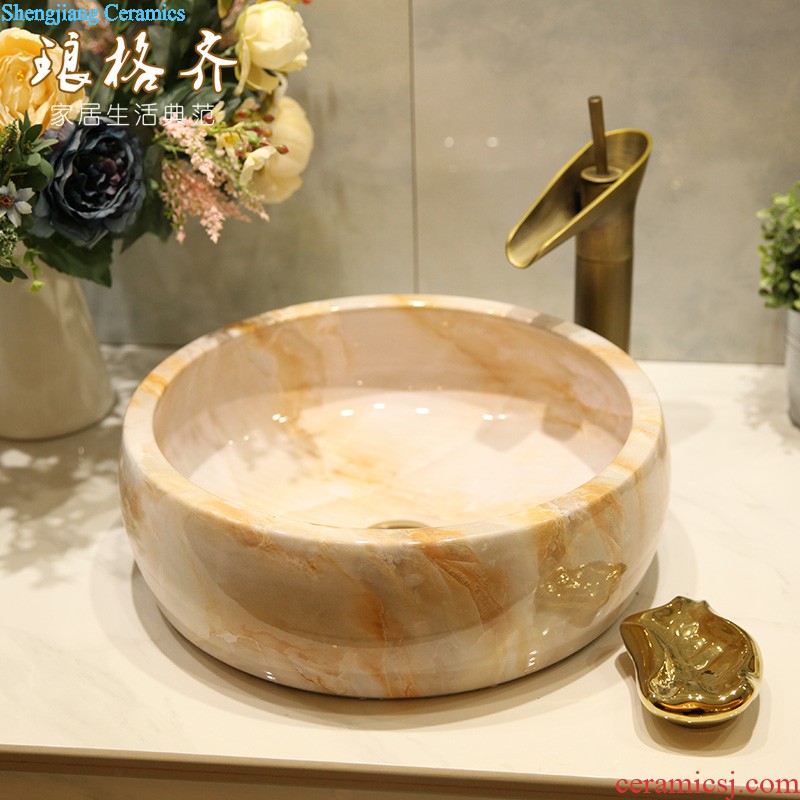 Koh larn, qi basin stage basin to art ceramic round the sink basin is the basin that wash a face wash one toilet