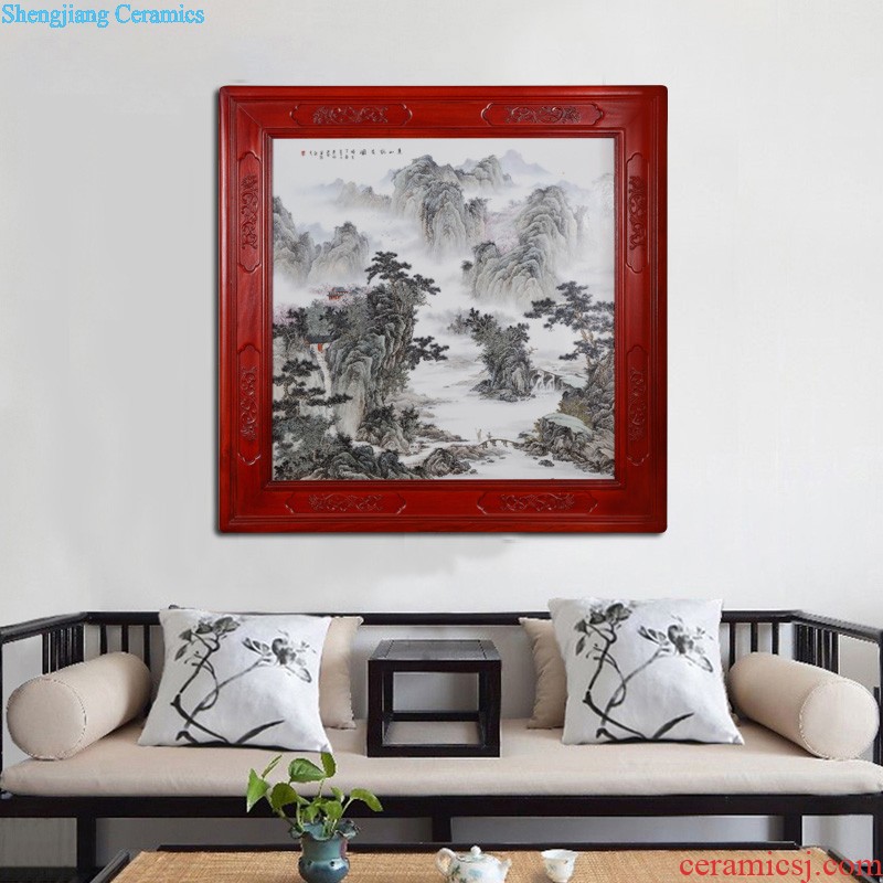 Jingdezhen ceramics much luck hand-painted porcelain plate painter in bedroom adornment wall background wall to hang a picture