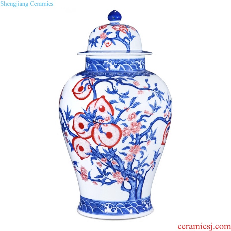 Jingdezhen blue and white youligong longfeng timid ceramics imitation qing qianlong vase sitting room home furnishing articles