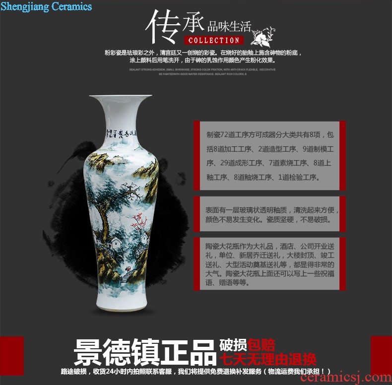 Jingdezhen ceramic antique hand-painted blue and white porcelain vases, flower arranging furnishing articles sitting room of Chinese style household Chinese wind decorations