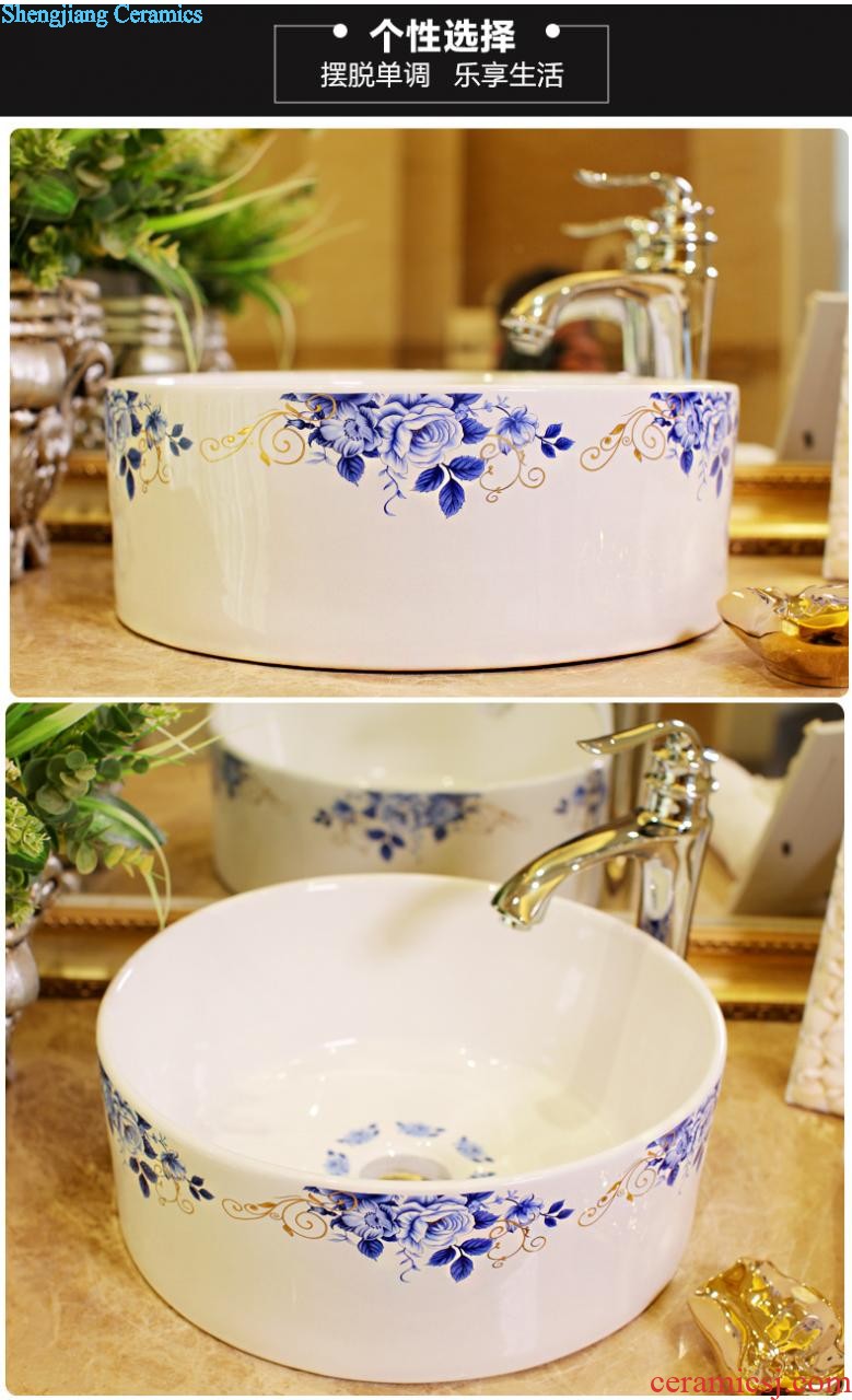 The package mail on bonsai, ceramic lavabo that defend bath lavatory basin art basin piece of blue