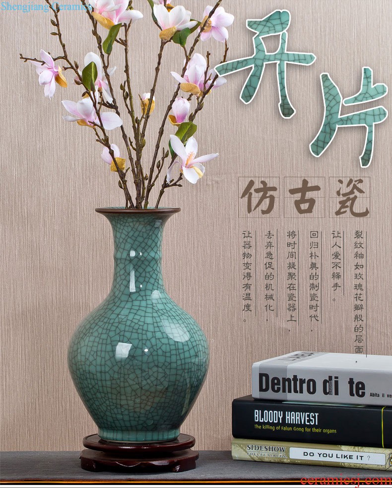 Jingdezhen ceramic vase furnishing articles variable blue porcelain creative living room flower arranging flowers, Chinese style household decorations