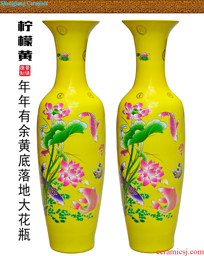 Cb133 jingdezhen ceramics famous hand-painted enamel vase blooming flowers Chinese handicraft furnishing articles in the living room