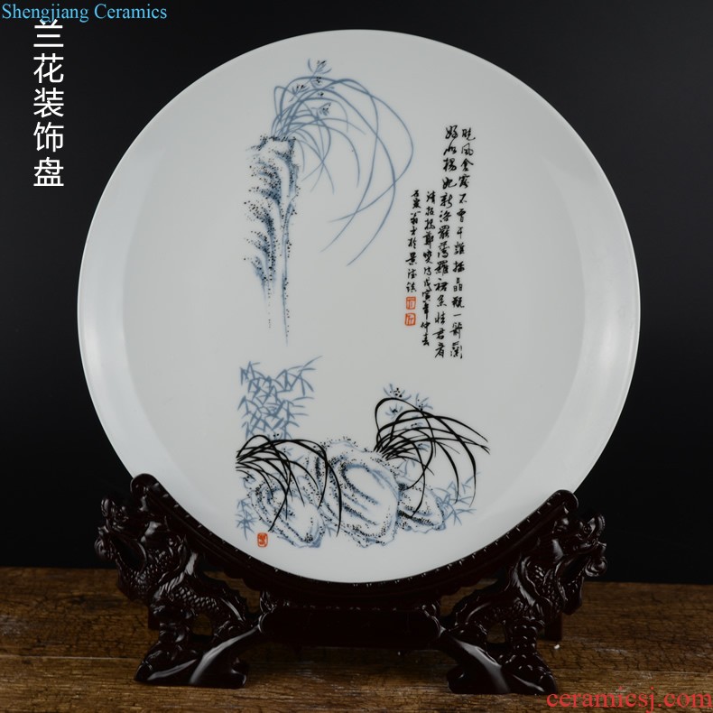 Jingdezhen ceramic decoration plate sitting room porch porcelain furnishing articles reunion graduation souvenir gifts custom