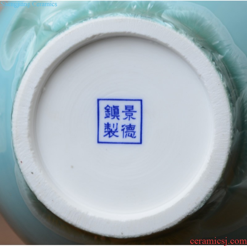 Jingdezhen ceramics Hollow out of blue and white porcelain vase restoring ancient ways The sitting room creative Chinese style household adornment furnishing articles