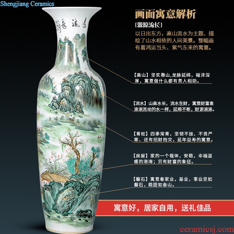 A213 jingdezhen ceramics of large vases, antique Chinese style household sitting room porch place large ornament