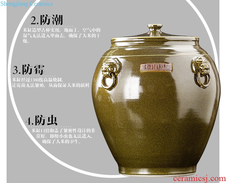 Z010 merry Jingdezhen ceramic decoration of large vase Modern Chinese style household adornment yellow furnishing articles