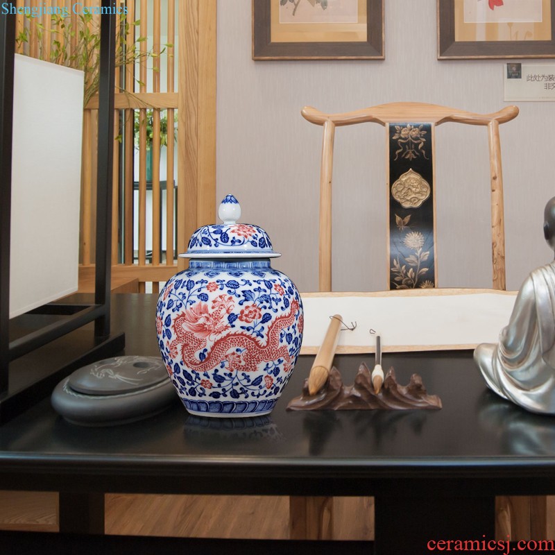 Jingdezhen ceramics powder enamel handpainted adornment, hang a picture of the great porcelain plate Chinese style household sitting room background wall furnishing articles