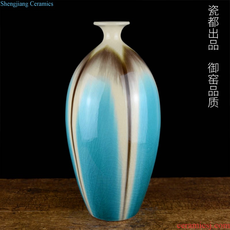 New Chinese style of jingdezhen ceramic vase The sitting room simulation flower dried flowers flower arrangement furnishing articles household soft adornment ornament