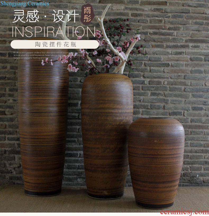 Jingdezhen ceramic contemporary and contracted white vase trumpet The sitting room dry flower flower arranging, table decorations furnishing articles