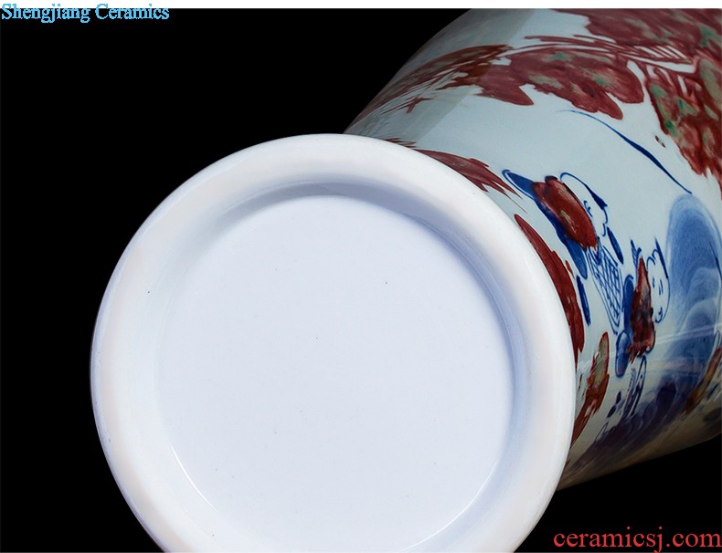 Famous master of jingdezhen ceramics hand-painted vases, flower arrangement enjoy sitting room of Chinese style household decorative furnishing articles