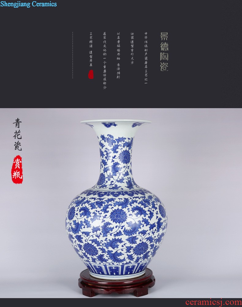 Of 331 hand-painted porcelain jingdezhen ceramics storage barrel ricer box 20 jins 40 catty cylinder altar pickles pickled meat tank of water