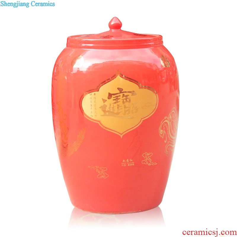 Jingdezhen chinaware paint hand-painted pu 'er tea pot with cover household seal storage tanks Chinese tea set size