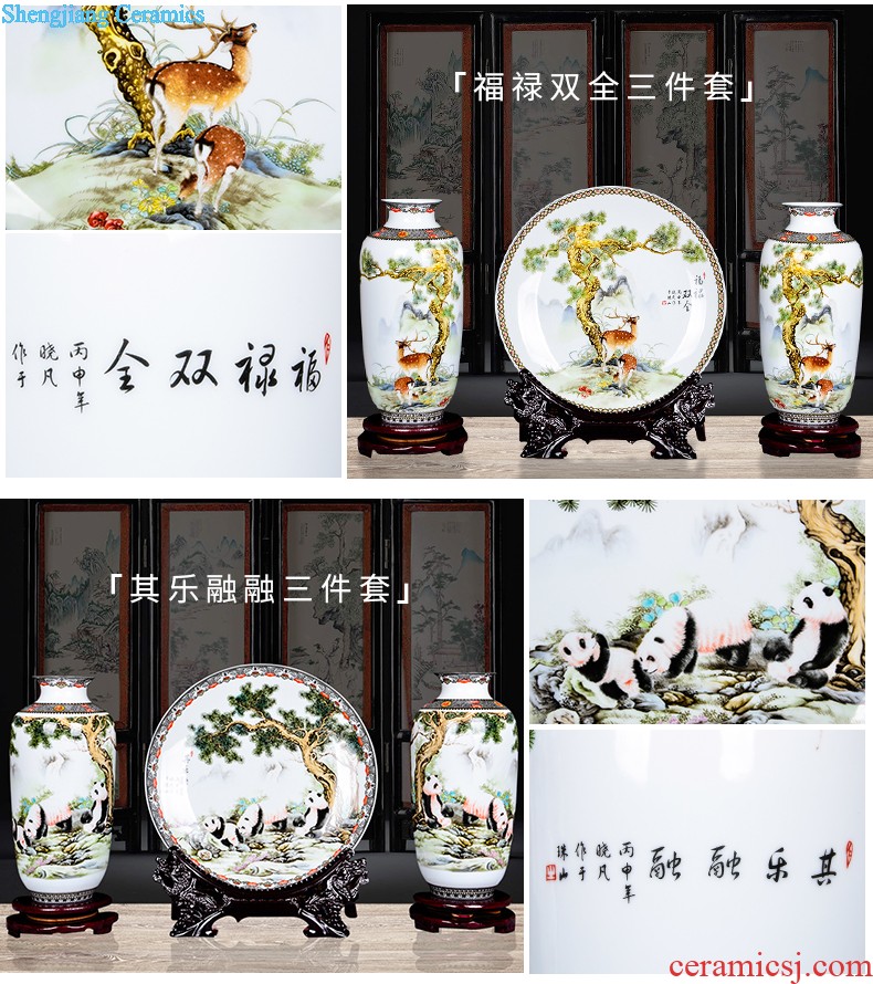 Antique blue-and-white porcelain yongzheng vases home sitting room adornment penjing collection jingdezhen ceramics process