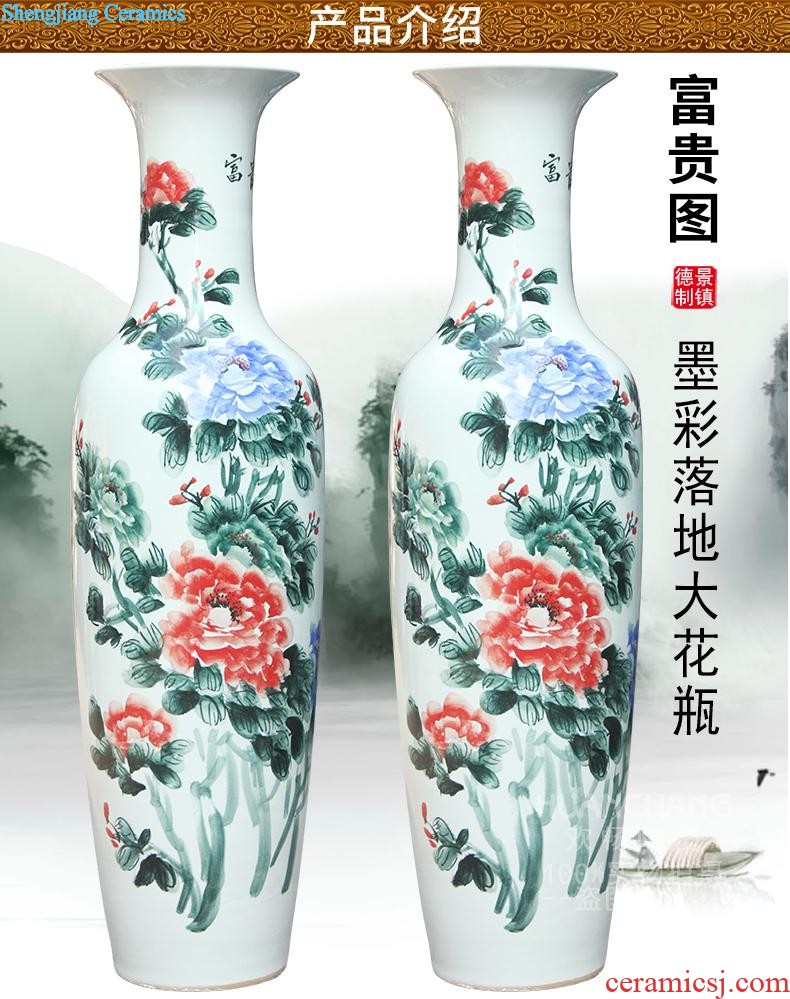 Hc - 081 jingdezhen ceramics European yellow glaze colorful branches of large vases, modern home furnishing articles sitting room