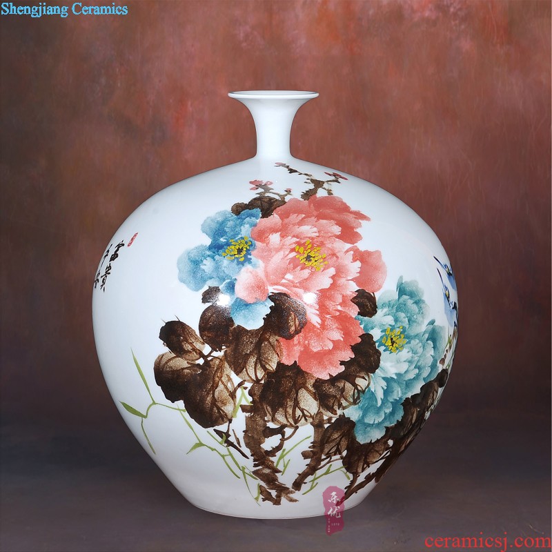 Jingdezhen ceramics Lrene riches and honour peace vases, flower receptacle Contemporary and contracted household crafts are sitting room