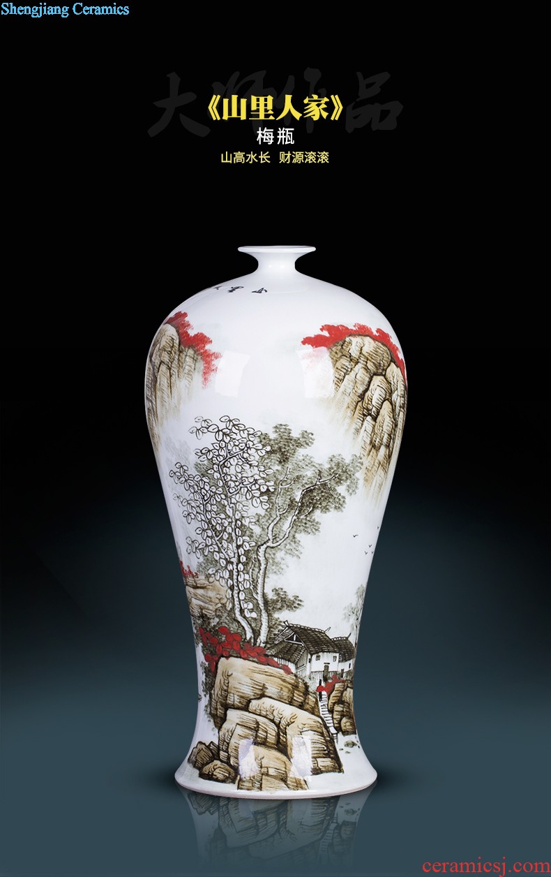 HP - 60 jingdezhen ceramics with a silver spoon in her mouth and household of large vases, flower arrangement sitting room porch decorate furnishing articles