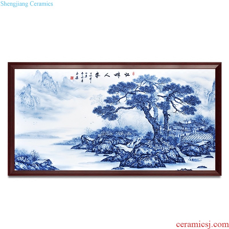 Jingdezhen ceramics hand-painted porcelain plate decorate metope pastel background more than hang a picture in successive years home furnishing articles in the living room