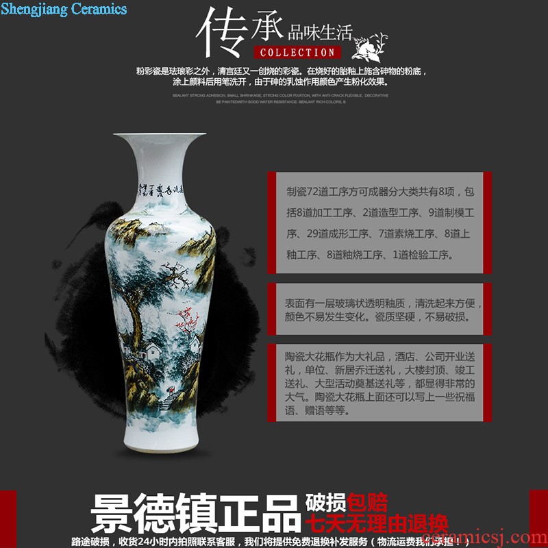 Jingdezhen ceramic antique hand-painted blue and white porcelain vases, flower arranging furnishing articles sitting room of Chinese style household Chinese wind decorations