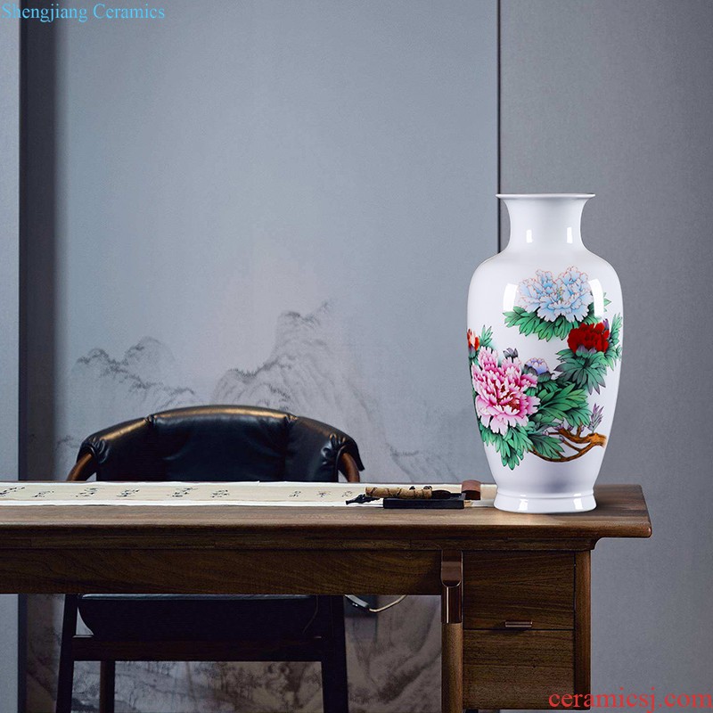 Jingdezhen ceramics hand-painted blue and white porcelain vase furnishing articles sitting room flower arranging the modern Chinese style household adornment TV ark