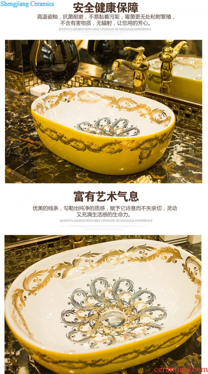 Koh larn, qi ceramic sanitary ware of toilet stage basin sink toilet lavatory basin art potted flower bush