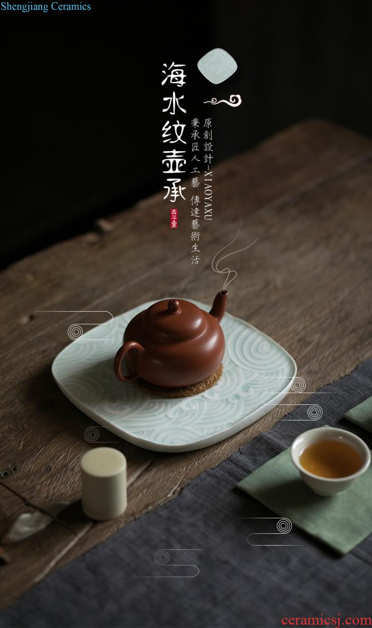 Get fair in hand-painted suit color glaze cup and a cup of tea sea jingdezhen ceramic kung fu tea tea table with zero