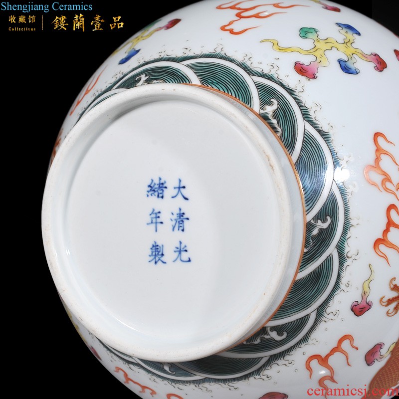 Jingdezhen imperial kiln chinaware archaize qianlong powder enamel vase okho spring sitting room adornment home furnishing articles