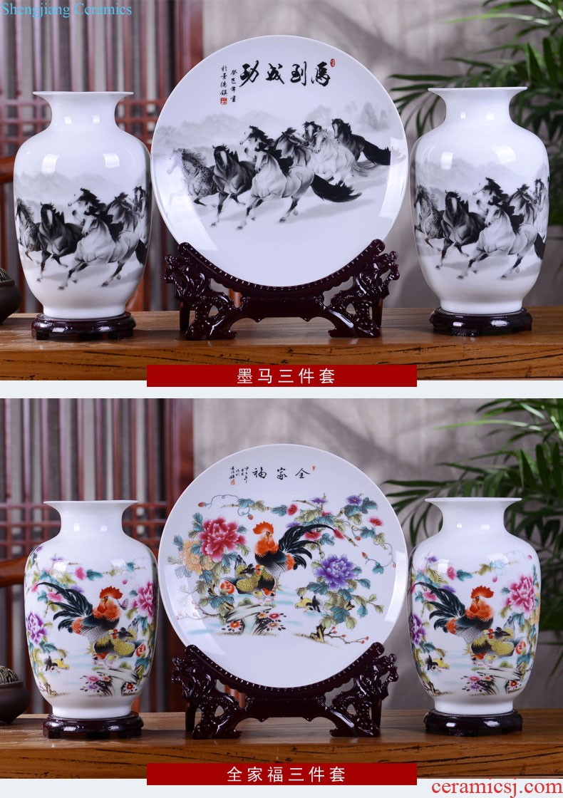 Blue and white porcelain vase furnishing articles sitting room flower arranging Chinese jingdezhen ceramics hand-painted antique porcelain home decoration